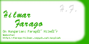 hilmar farago business card